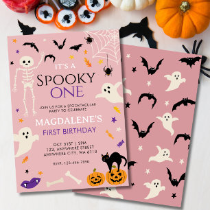 Convite Um Espantoso Primeiro Aniversário de Halloween Ros