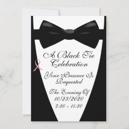 Convite Um Evento de Consciência do Cancer Preto