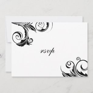 Convite Um evento de empate preto - placas rsvp