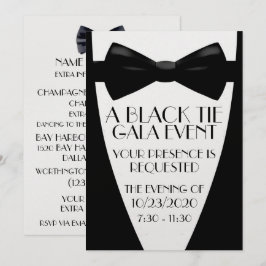 Convite Um Evento de Gala Black Tie