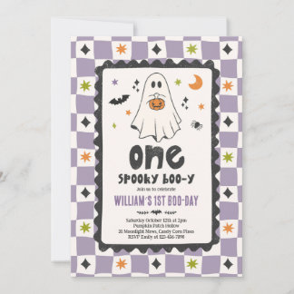 Convite Um Fantasmagórico Menino Boo-y de Halloween 1º Ani