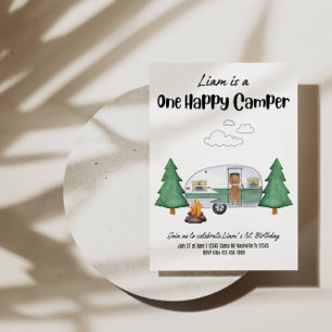 Convite 🎉 Um Feliz Aniversário de Camper - Aventura Aguar