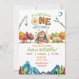 Convite Um Feliz Aniversário de Outono de Camper