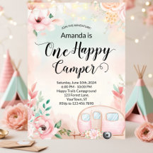 Um Feliz Camper Primeiro Aniversário Campanha de C