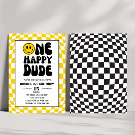 Convite Um Feliz Cara Feliz Primeiro Aniversário