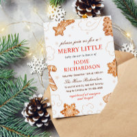 Um Feliz Chá de fraldas de Biscoito de Natal