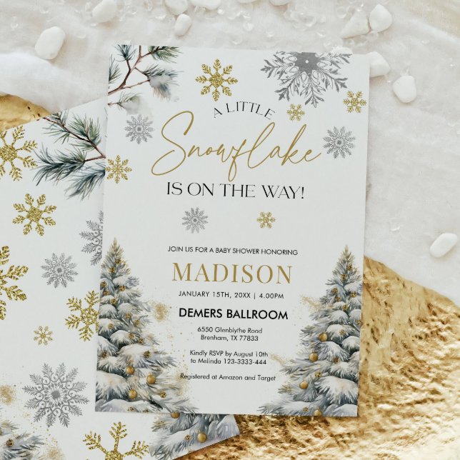 Convite Um Floco De Neve Está A Caminho, Chá de fraldas (Criador carregado)