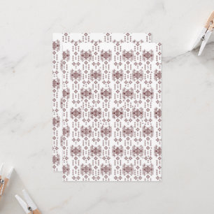 Convite um fundo branco com um padrão vermelho