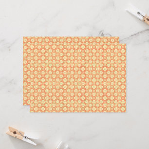 Convite um fundo laranja e branco com um padrão