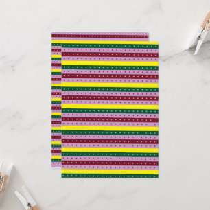 Convite um fundo listrado multicolorido com pontos