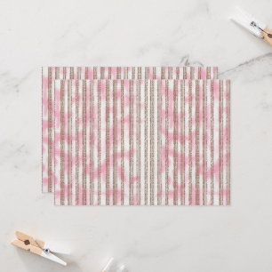 Convite um fundo listrado rosa e branco