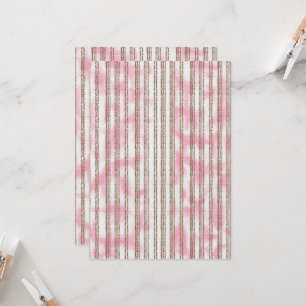 Convite um fundo listrado rosa e branco