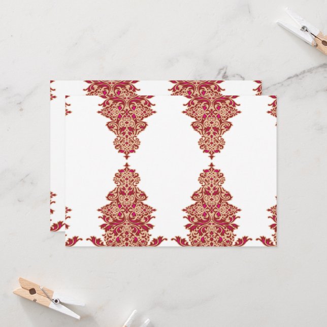 Convite um fundo preto com um padrão vermelho nele (Frente/Verso In Situ)