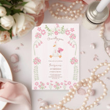 Um Ganso Tolo Vintage Rosa Pato Aniversário de 1º 