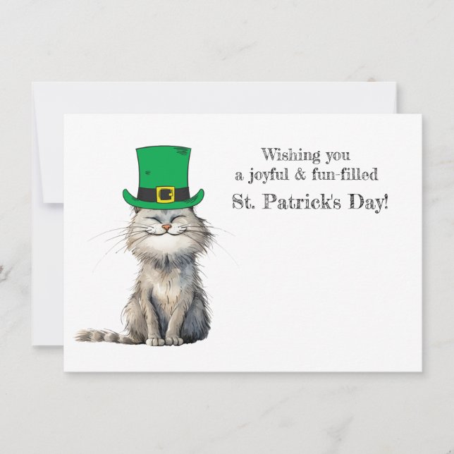 Convite Um gato irlandês feliz (Frente)