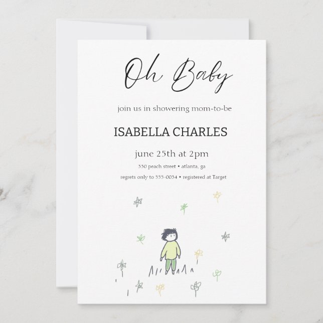 Convite Um Homem Pequeno Está A Caminho (Frente)