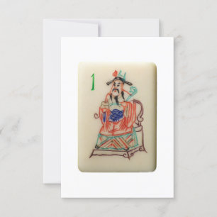 Convite Um Homem Rico - azulejo de Flor Mahjong