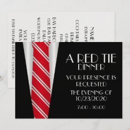 Convite Um Janto Red Tie