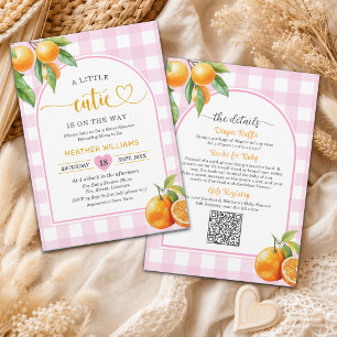 Convite Um lindo baby shower cor-de-rosa tudo em um