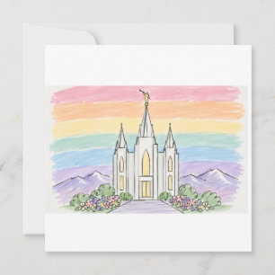 Convite Um Lugar Celestial de Paz Bela Templo Mórmon U