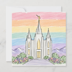 Convite Um Lugar Celestial de Paz Bela Templo Mórmon U