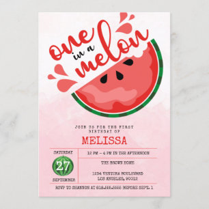 CONVITE UM MELANCIA - PRIMEIRO ANIVERSÁRIO