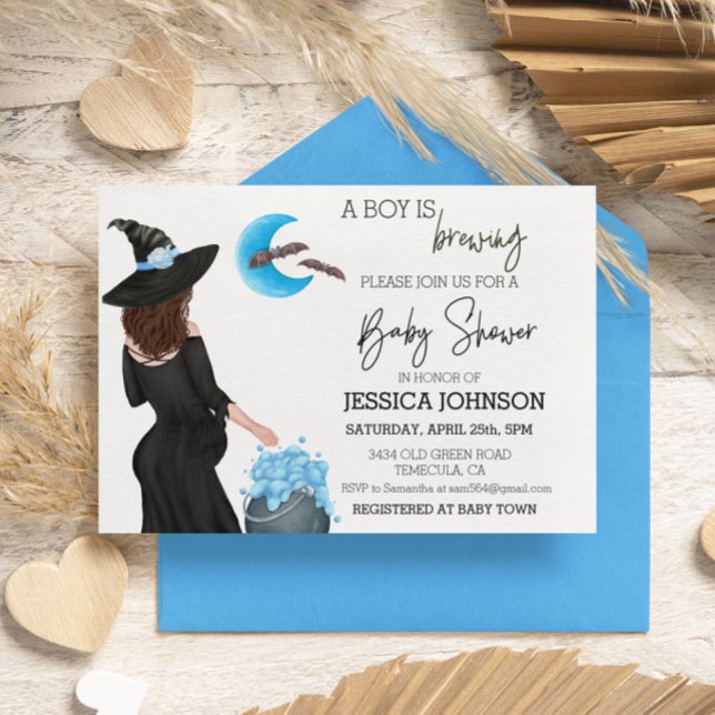 Convite Um Menino está criando a serra personalizada (Criador carregado)