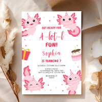 Um Montão de Diversão Axolote Criança Aniversário