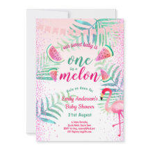 Um no Melon Tropical Flamingo Watermelon Rosa
