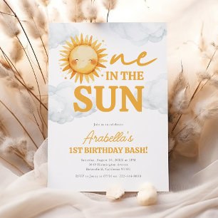 Convite Um no Sol Aniversário de 1 ano ao Sol