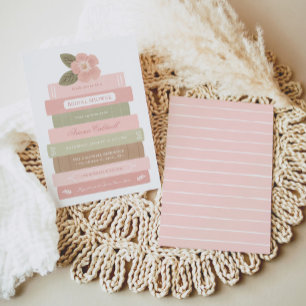 Convite Um novo capítulo Chá de panela Floral do Storybook