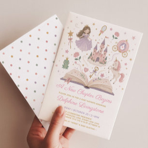 Convite Um Novo Capítulo Começa: Chá de Bebê Princesa Meni