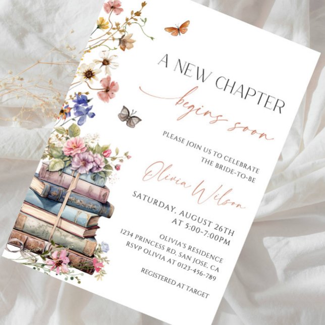 Convite Um Novo Capítulo Começa Em Breve Festa de Chá de N (Criador carregado)