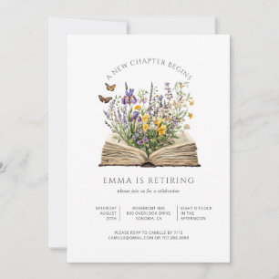 Convite Um Novo Capítulo Começa Festa de Aposentadoria