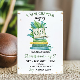 Convite Um Novo Capítulo Começa O Aniversário Do Storybook