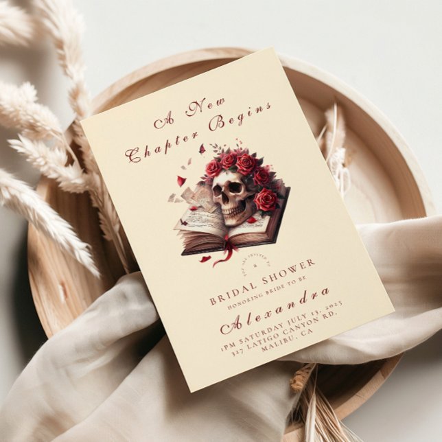 Convite Um novo capítulo começa o chá de panela gótico (Criador carregado)