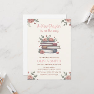 Convite Um Novo Capítulo Está a Caminho, Livros Com Flores