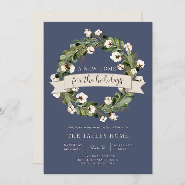 Convite Um Novo Lar Para As Festas | Festa de Inauguração (Frente/Verso)