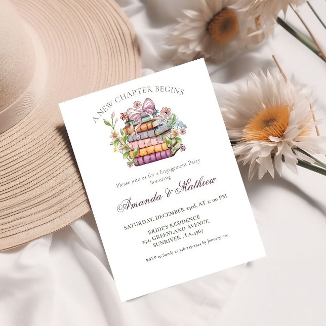 Convite Um novo Noivado do Livro de Histórias do Capítulo (Criador carregado)