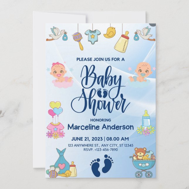 Convite Um pacote de alegria está a caminho! Você é Convid (Frente)