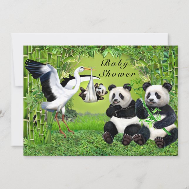 Convite Um pacote de Chá de fraldas de alegria (Frente)