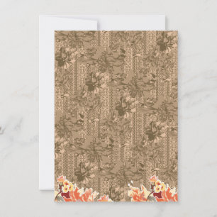 Convite Um padrão floral vintage com um intricado desi cas