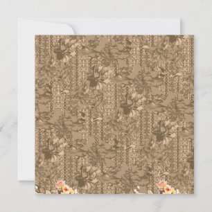 Convite Um padrão floral vintage com um intricado desi cas