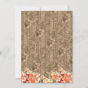 Convite Um padrão floral vintage com um intricado desi cas