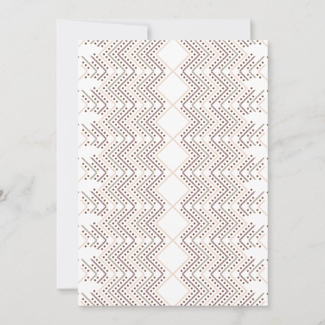 Convite Um padrão geométrico de repetição com formas de di (Frente)