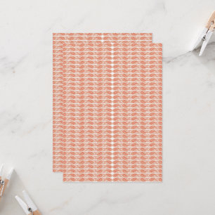 Convite um padrão laranja e branco sobre um fundo branco