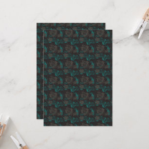 Convite um padrão preto e verde com fundo preto