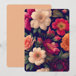 Convite Um papel de parede com um padrão floral