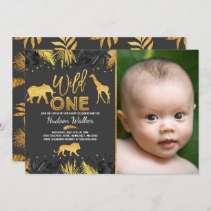 Convite Um partido selvagem dos animais da selva do