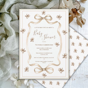 Convite Um Passarinho Me Contou Fita Vintage Chá de Bebê